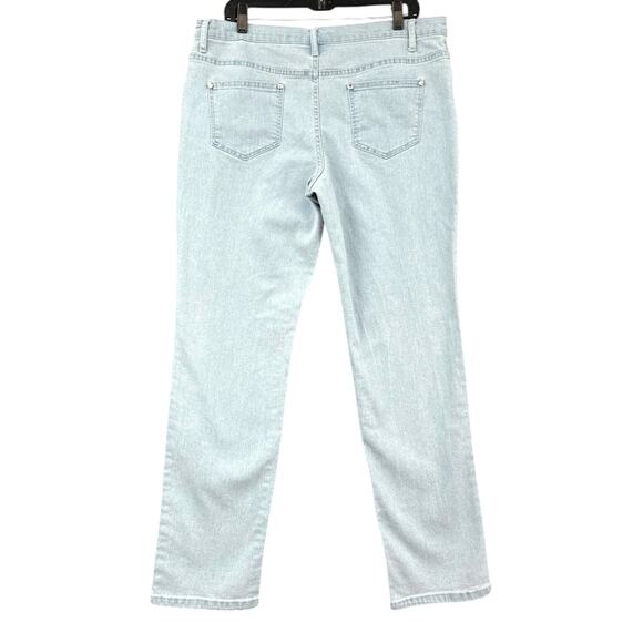 VENUS Light Blue 5-Pocket Diamond Button Closure Zipper Fly Jeans Size USA 16 - Picture 2 of 7